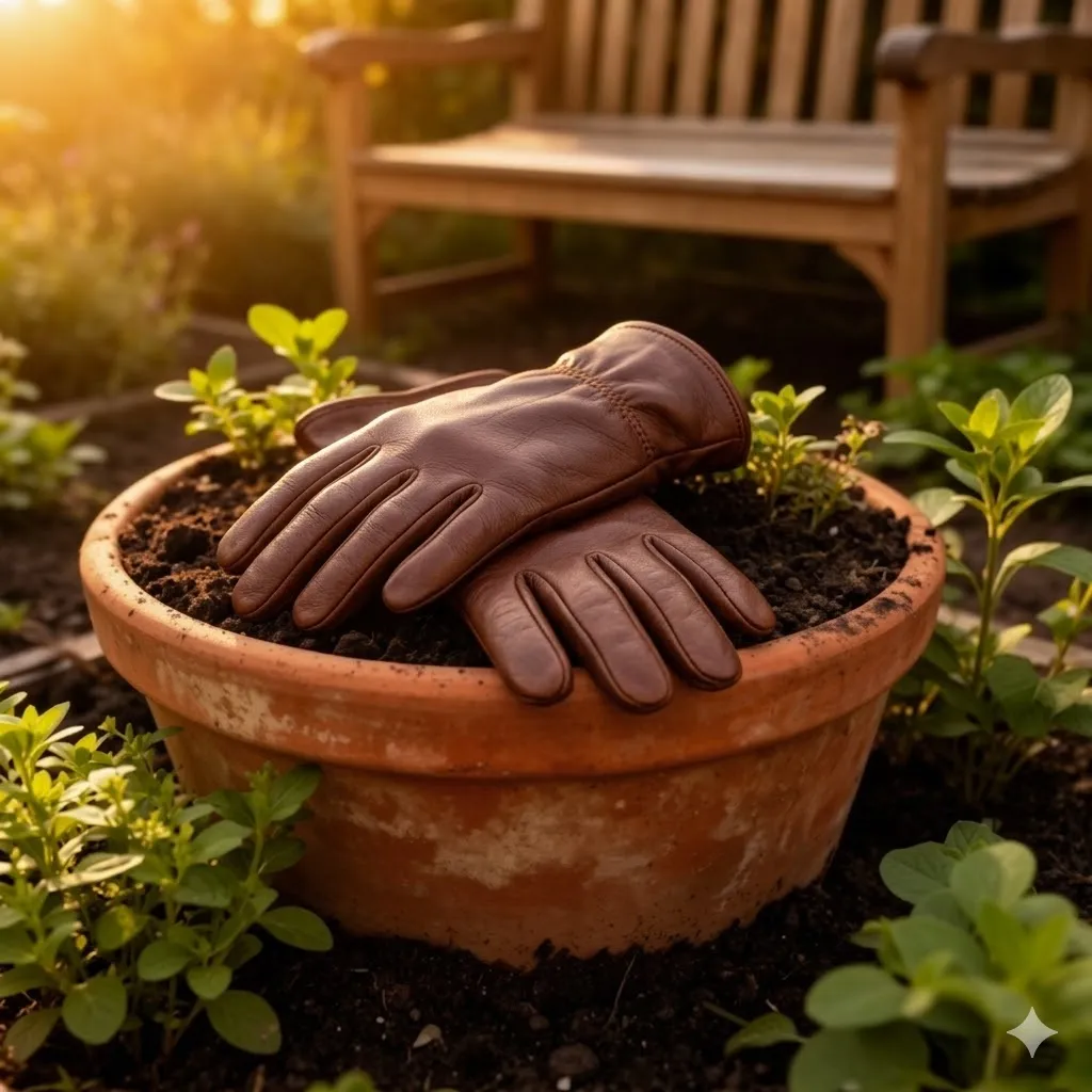 Premium Leather Garden Gloves